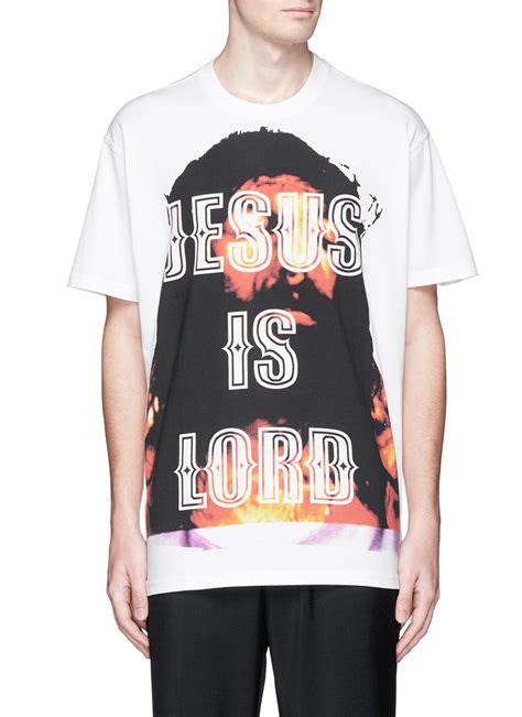 Givenchy White Jesus is Back Oversized T